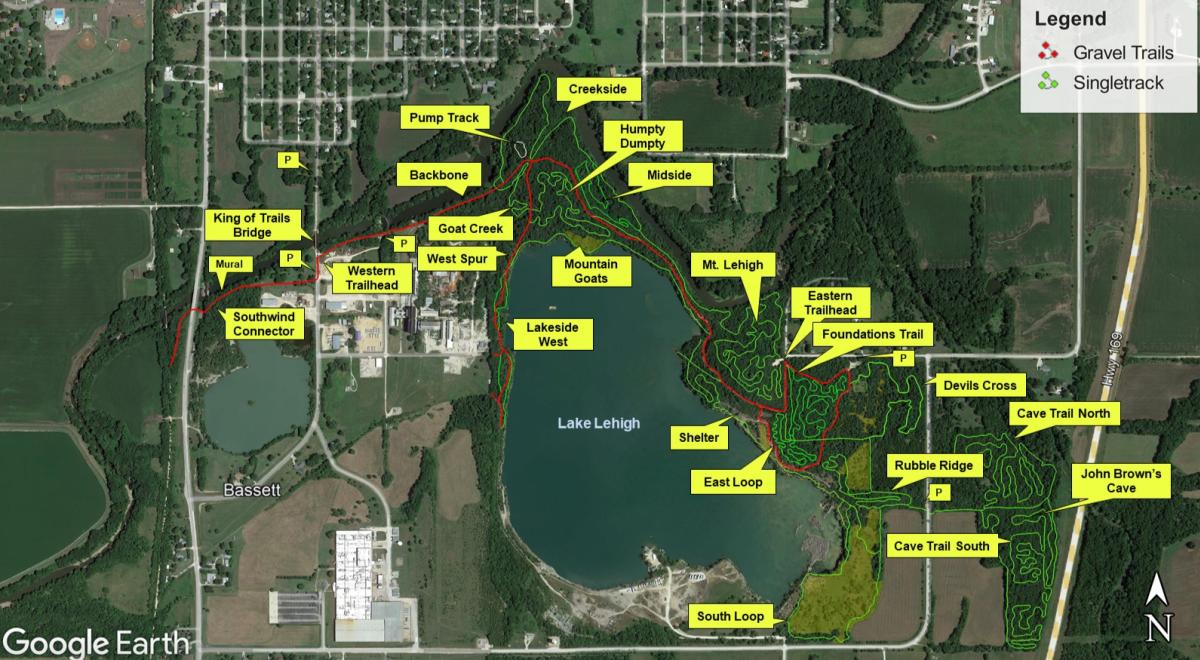 Lehigh-Portland Trails Map